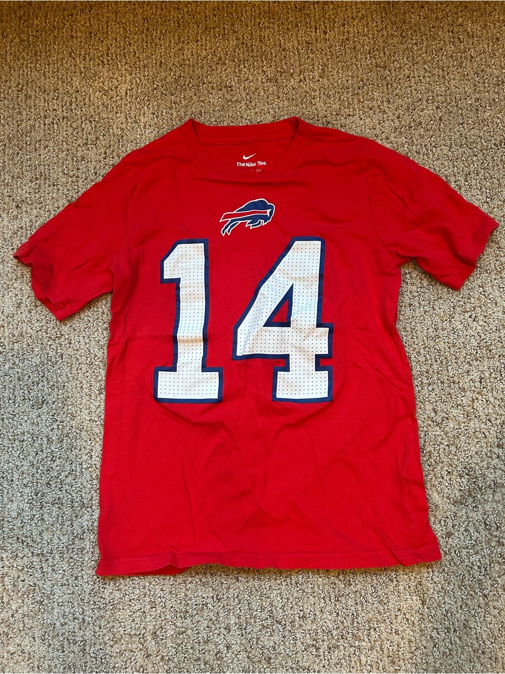 Diggs - Youth Nike Red Buffalo Bills #14 Short Sleeve Tee